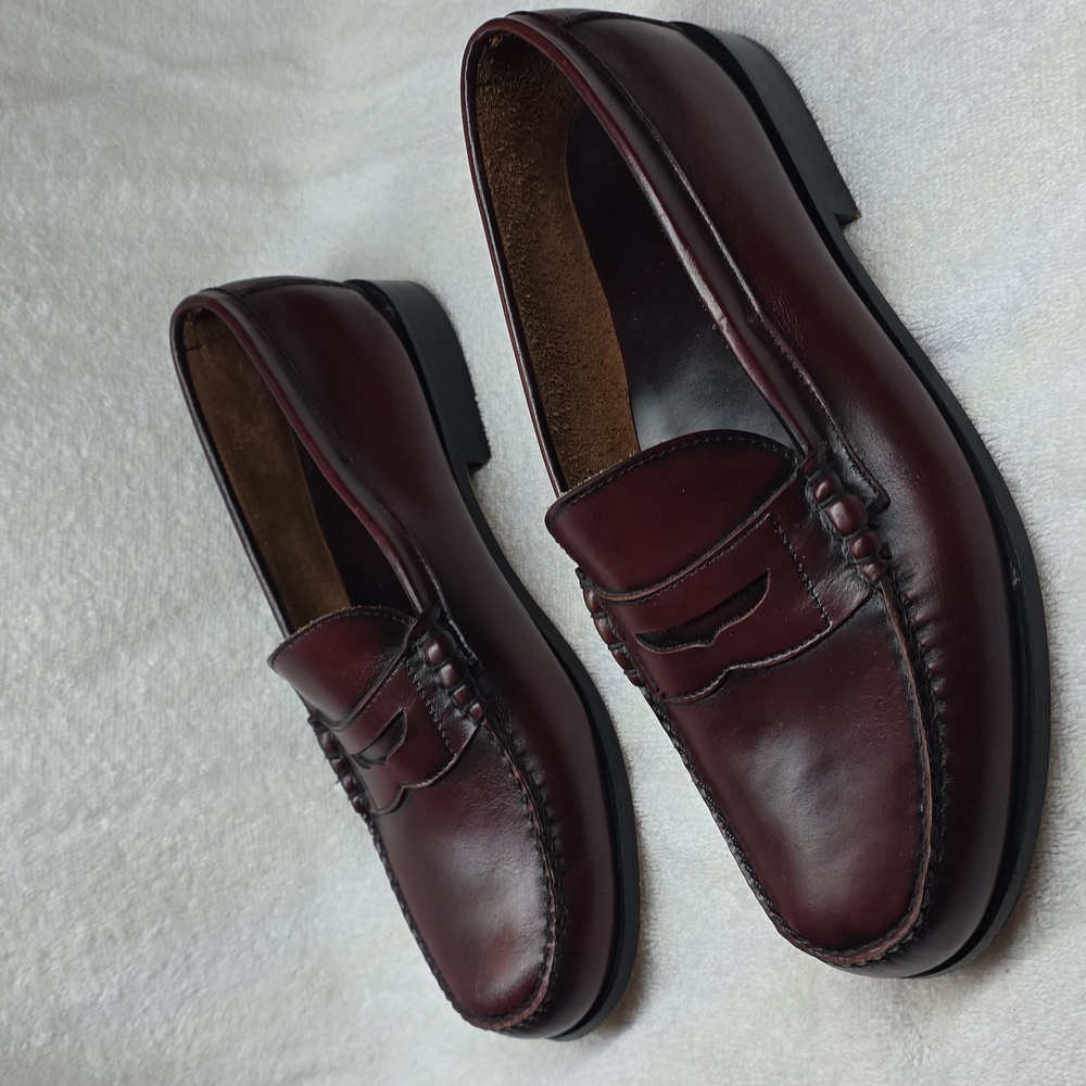 Hitchcock Classic Leather Burgundy Penny Loafers Men's Size 13